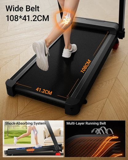 Umay L20 Tapis de Course Pliable, Inclinaison Manuelle 20%, 180kg, Moteur 3,5HP, 14 km/h
