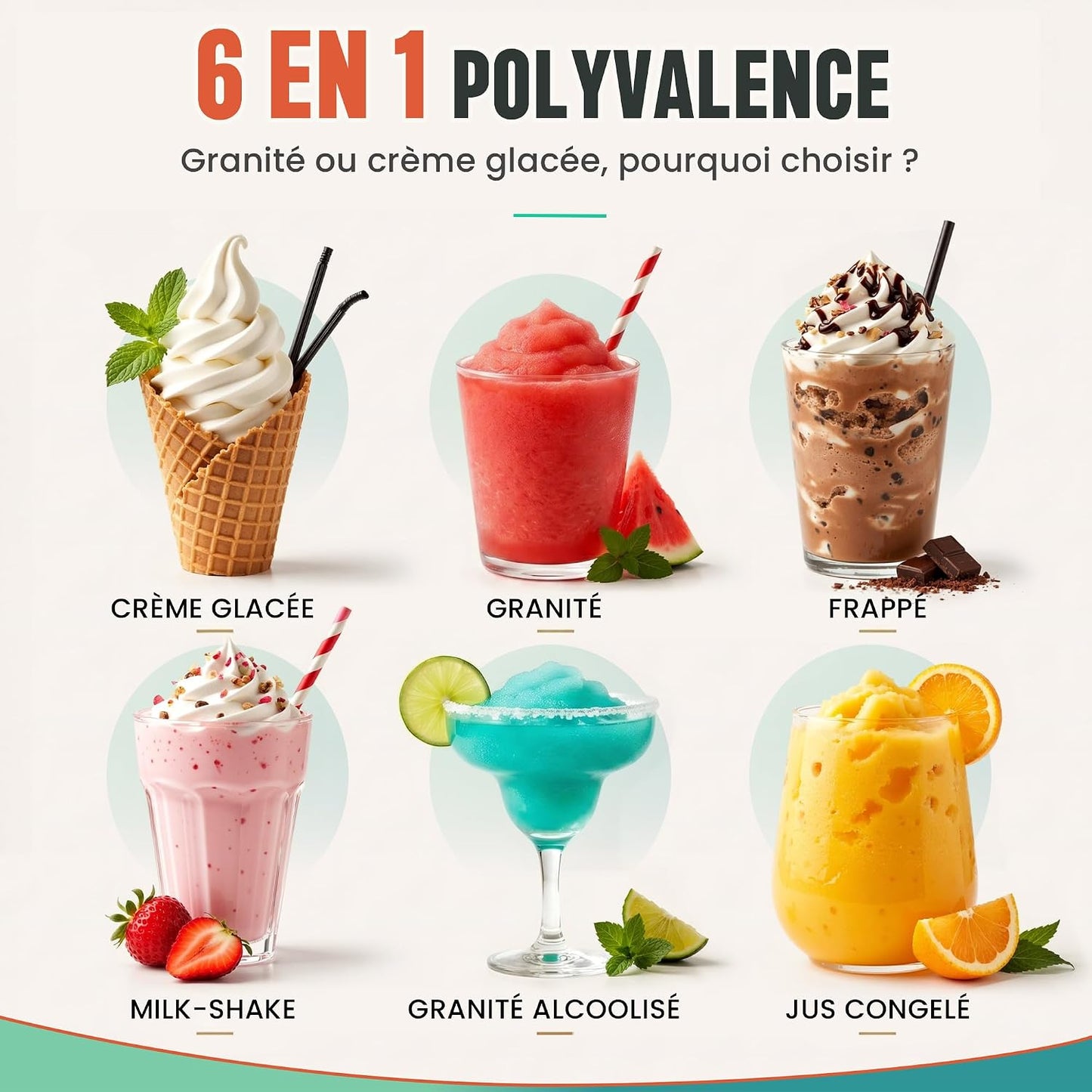 Machine à Slushies – 7 Programmes, Sans Glaces, smoothies margarita, frappes et plus encore