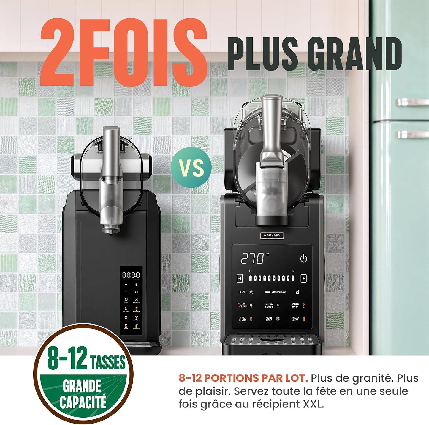 Machine à Slushies – 7 Programmes, Sans Glaces, smoothies margarita, frappes et plus encore